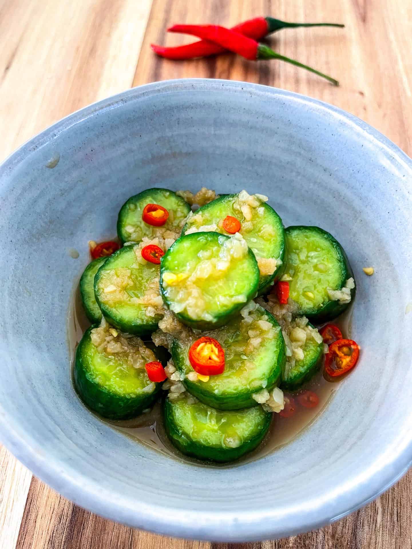 Din Tai Fung Inspired Asian Marinated Cucumbers with Salt Trick